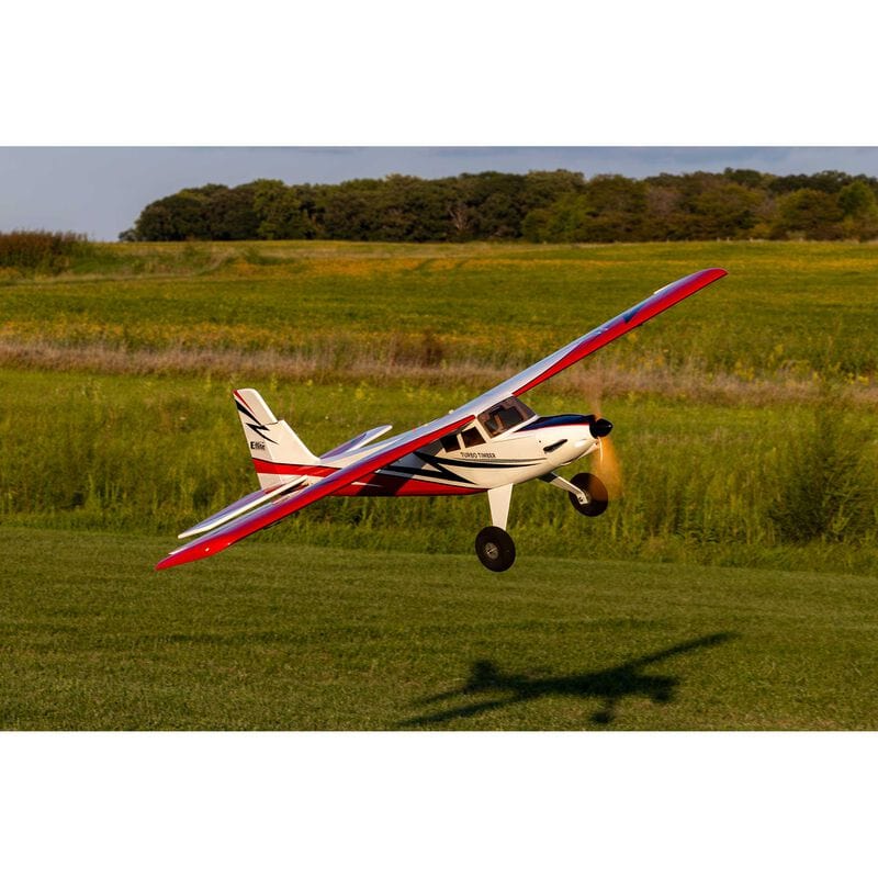[Havada] E-flite Turbo Timber SWS 2.0m - Çim pistte alçak geçiş, gölge yerde görünür