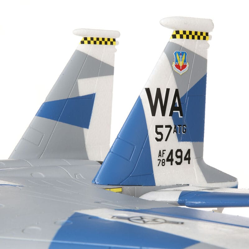 [Detay] E-flite F-15 Eagle 64mm EDF - ikiz kuyruk yakın çekim, WA birlik armaları