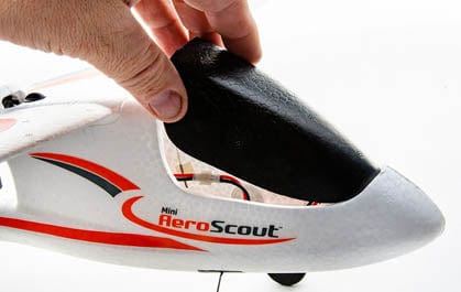 [Dış] HobbyZone Mini AeroScout RTF - Üstten tam kanat açıklığı görünümü
