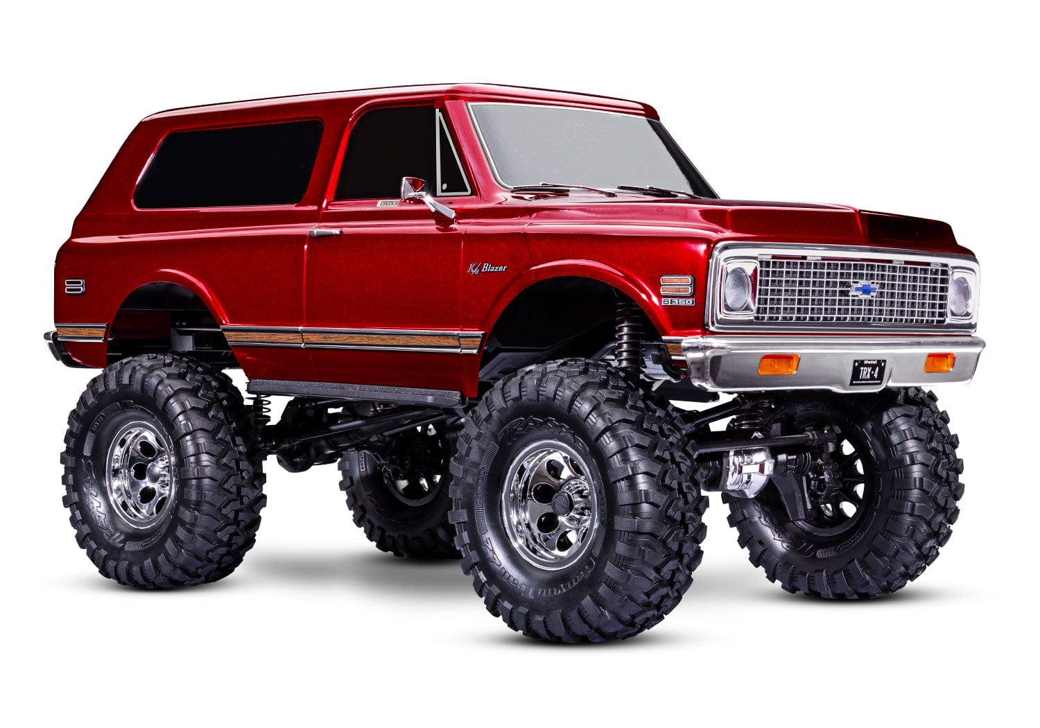 [Dış] Traxxas K5 Blazer Combo - kırmızı stüdyo yan-ön görünüm