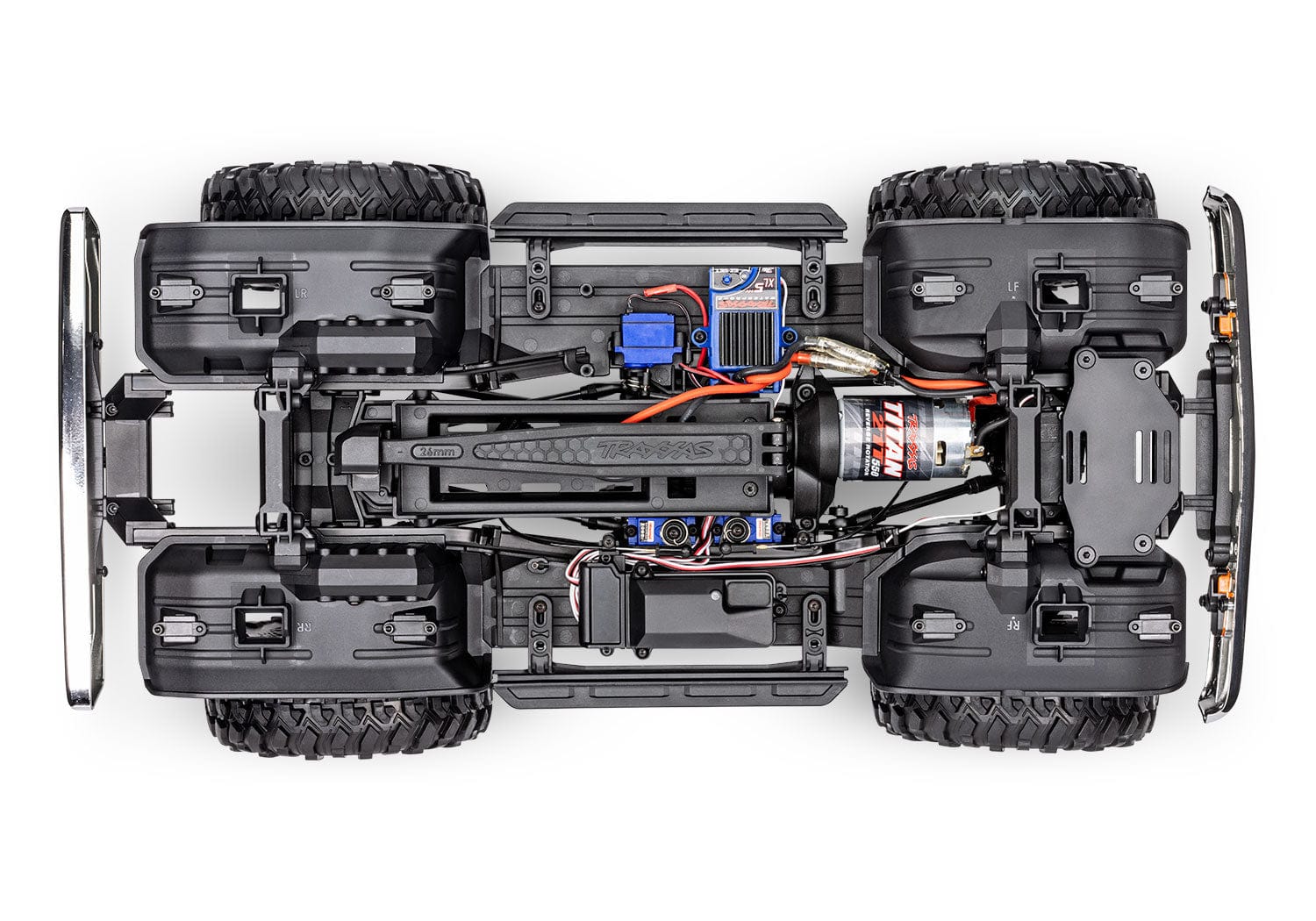 [Motor] Traxxas K5 Blazer Combo - alttan görünüm motor ESC ve şanzıman