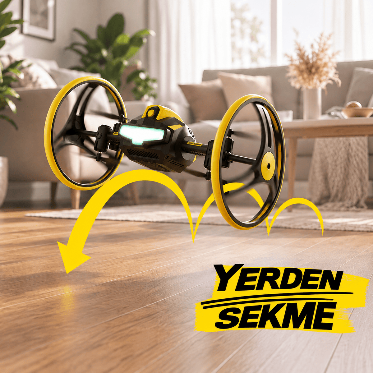 Wowitoys H4832 Rolling Drone 720P WiFi Kameralı - Yuvarlanan Tekerlekli Drone