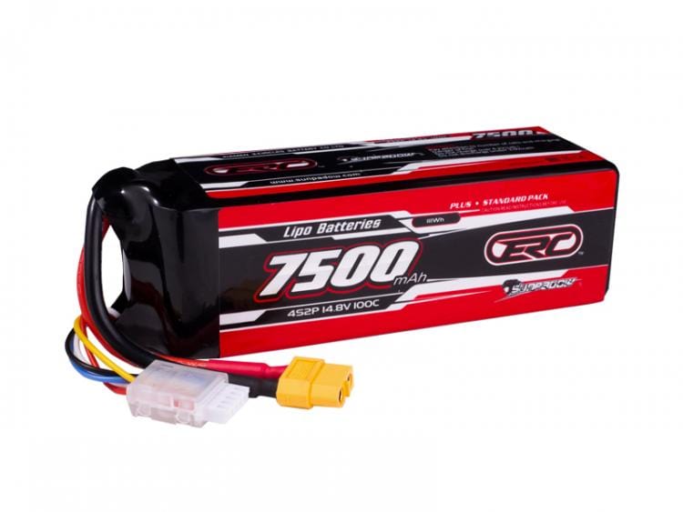 7500mAh 14.8V 4S-2P 110C ERC Plus Lipo Batarya (Traxxas Konektör)