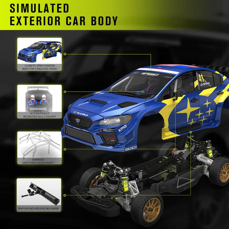 Rlaarlo XTS-S10 1/10 Karbon Fiber Brushless RTR 4WD - RC Ralli Otomobili