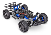 [Motor] Traxxas Slash 4x4 Combo - karoseri çıkarılmış şasi ve süspansiyon 3/4 görünümü