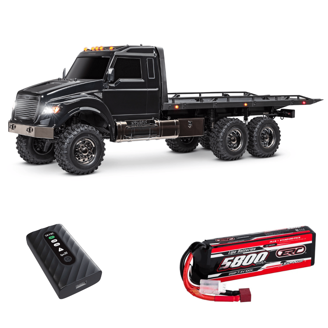 [Dış] Traxxas TRX-6 Hauler Combo - siyah araç, ERC Plus 5800mAh 2S LiPo batarya ve SkyRC Type35 şarj aleti