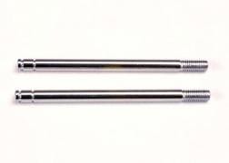 Shock shafts, steel, chrome finish (long) (2)