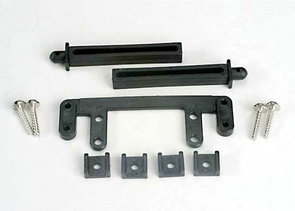 Rear body mount base/ rear body mounting posts (2)/rear body mounting clamps (4)/ screws