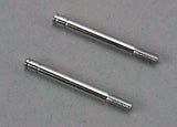 Shock shafts, steel, chrome finish (32mm) (2)