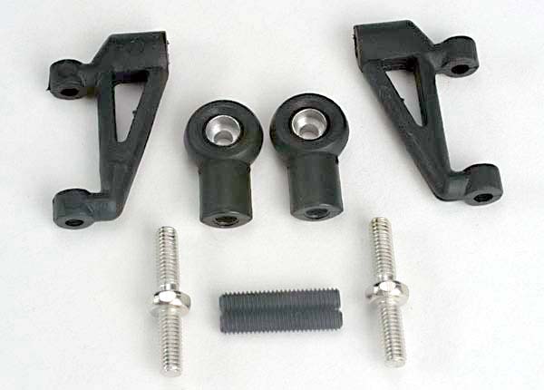 Control arms, upper (2)/ upper rod ends (with ball joints installed) (2)/ 4x20mm set (grub) screws (2)