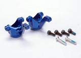 Aluminum Stub Axle Carriers, blue anodized