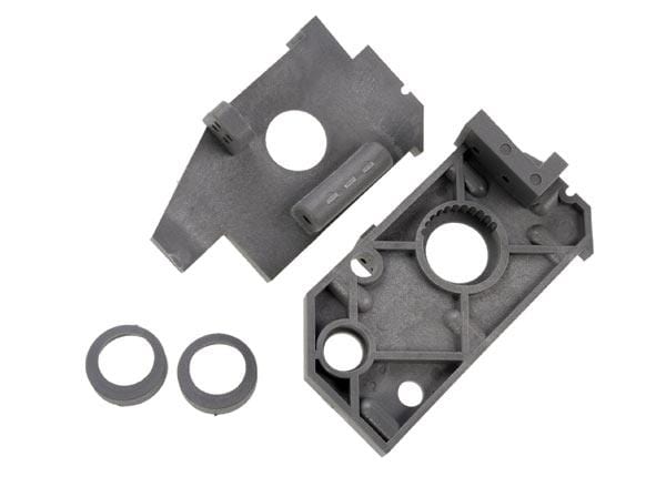 Side plates, rear (L&amp;R) (grey) / belt tension cams (2) (grey)