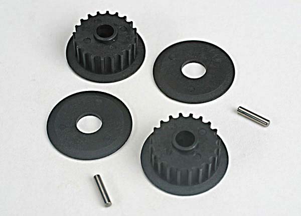 Pulleys, 20-groove (middle) (2)/flanges (2)/ axle pins (2)