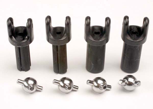 Half shafts, short (heavy duty) (external-splined (2) &amp; internal-splined (2))/ metal U-joints (4) 