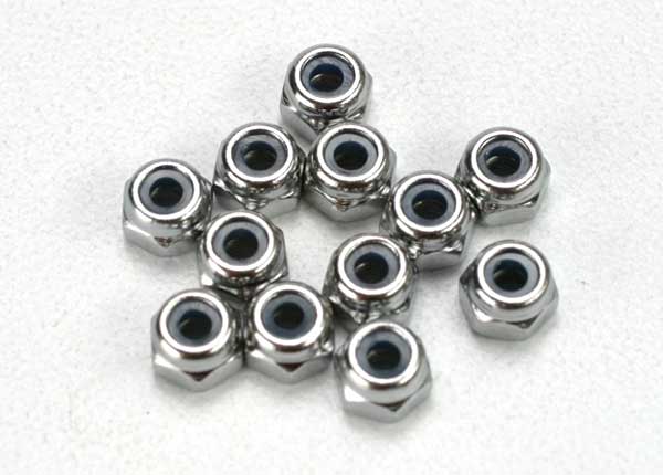 Nuts, 2.5mm nylon locking (12)