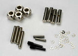 U-joints, driveshaft (carrier (4)/ 4.5mm cross pin (4)/ 3mm cross pin (4)/ e-clips (20)) (metal parts for 2 driveshafts)