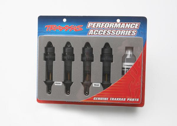 Hard-anodized, PTFE-coated aluminum GTR shocks with TiN shafts (fully assembled w/o springs) (4)