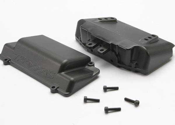 Battery Box, bumper (rear) (includes battery case with bosses for wheelie bar, cover, and foam pad)