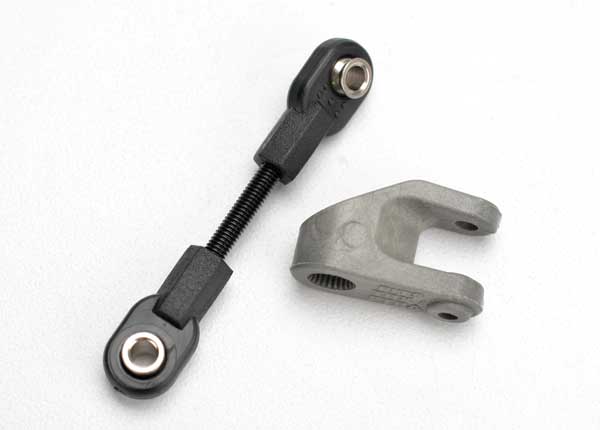 Servo horn, steering/ linkage, steering (3x30 threaded rod)/ rod ends (2)/ hollow balls (2)