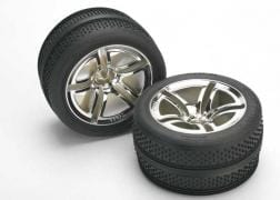 Victory tires, Twin-Spoke wheels, foam inserts (assembled and glued) (nitro front) (2)