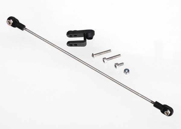 Rudder pushrod, assembled/ servo horn/ 3x18mm BCS (stainless) (1