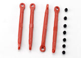 Toe link, front &amp; rear (molded composite) (red) (4)/ hollow balls (8) 