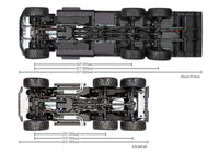 [Boyut] Traxxas TRX-6 Hauler - şasi ölçü karşılaştırması, dingil mesafesi ve uzunluk mm