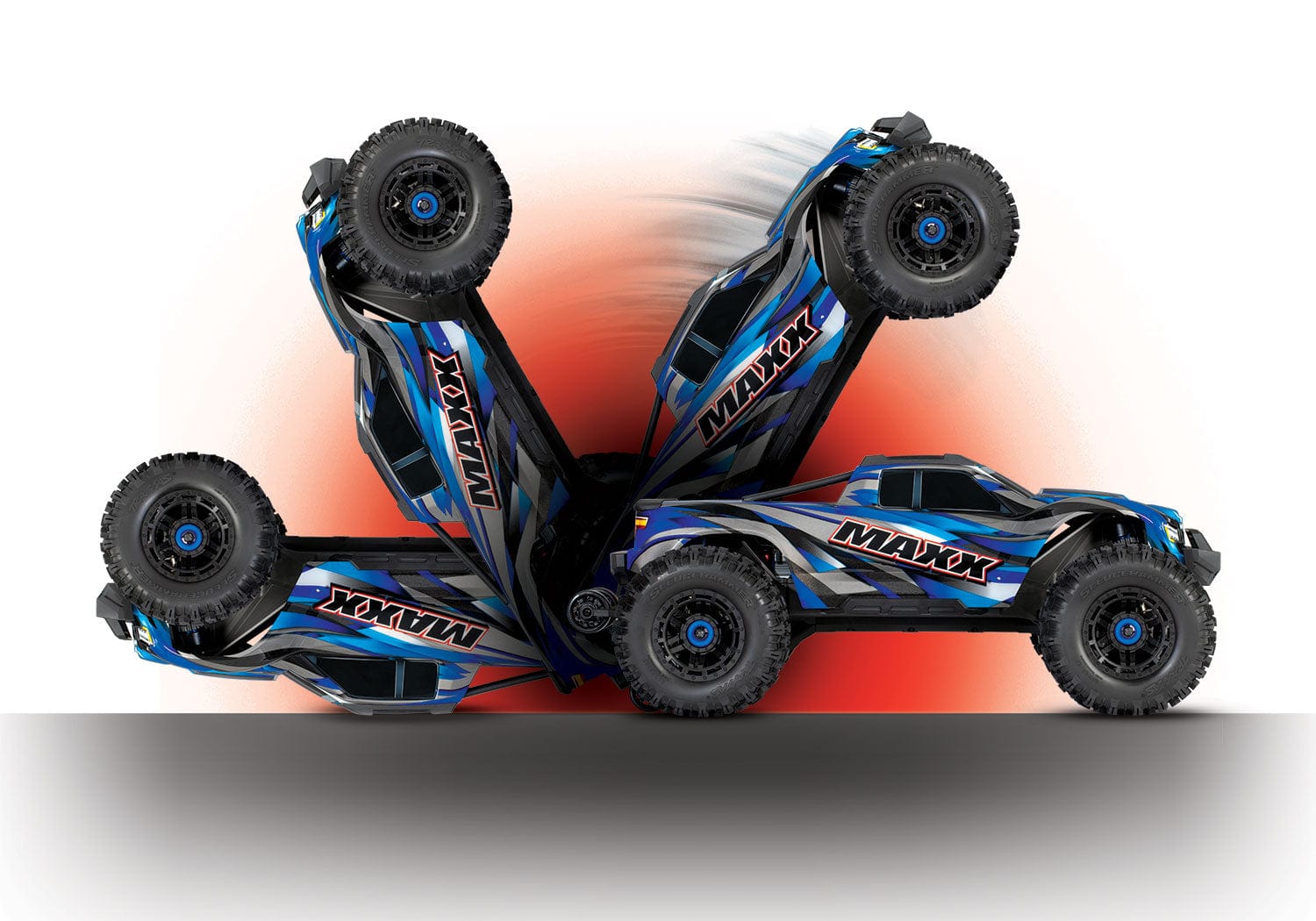 [Action] Traxxas Wide Maxx - Mavi gövde self-righting kendiliğinden doğrulma demosu