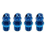 Shock Body & Adjuster Set, Alum, Blue (4): MLST/2