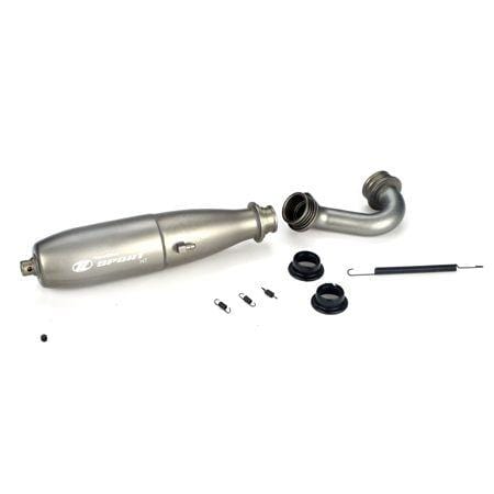 LOSB5061 HT Tuned Pipe & Header, Hard Anodized: LST2, AFT, MGB