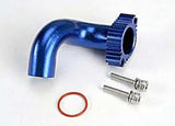 Header, blue-anodized aluminum (for rear exhaust engines only) (TRX 2.5, 2.5R, 3.3)