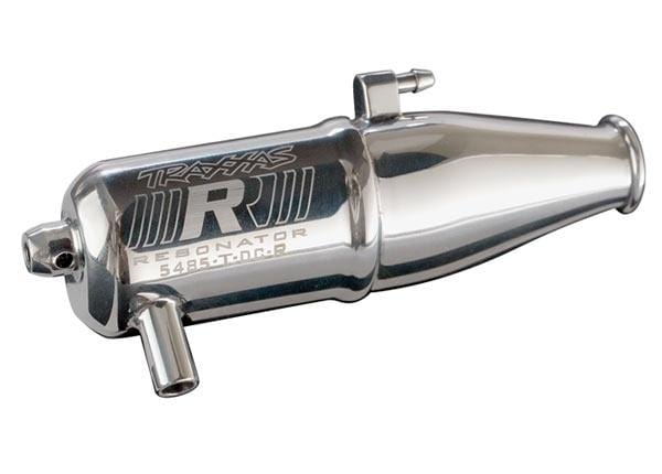 Resonator Tuned pipe, dual-chamber, R.O.A.R. legal (enhances mid to high-rpm power) (for Jato, N. Rustler, N. 4-Tec with TRX Racing Engines)