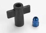 Antenna crimp nut, aluminum (blue-anodized)/ antenna nut tools