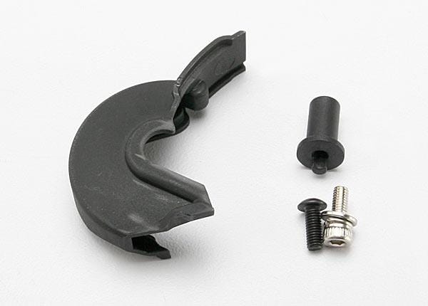 Cover, gear/ motor mount hinge post/ 3x8mm CS with split and flat washers (1)/ 3x8mm BCS (1)