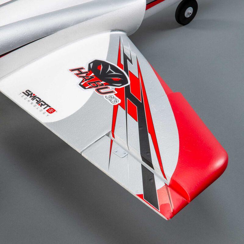[Detay] E-Flite Habu STS 70mm EDF - Kanat ucu Habu logosu ve Smart Technology yazısı detayı