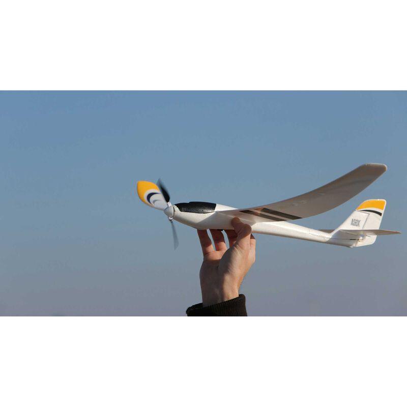 [Boyut] E-flite UMX Radian BNF - Elde tutulan planör, boyut karşılaştırması