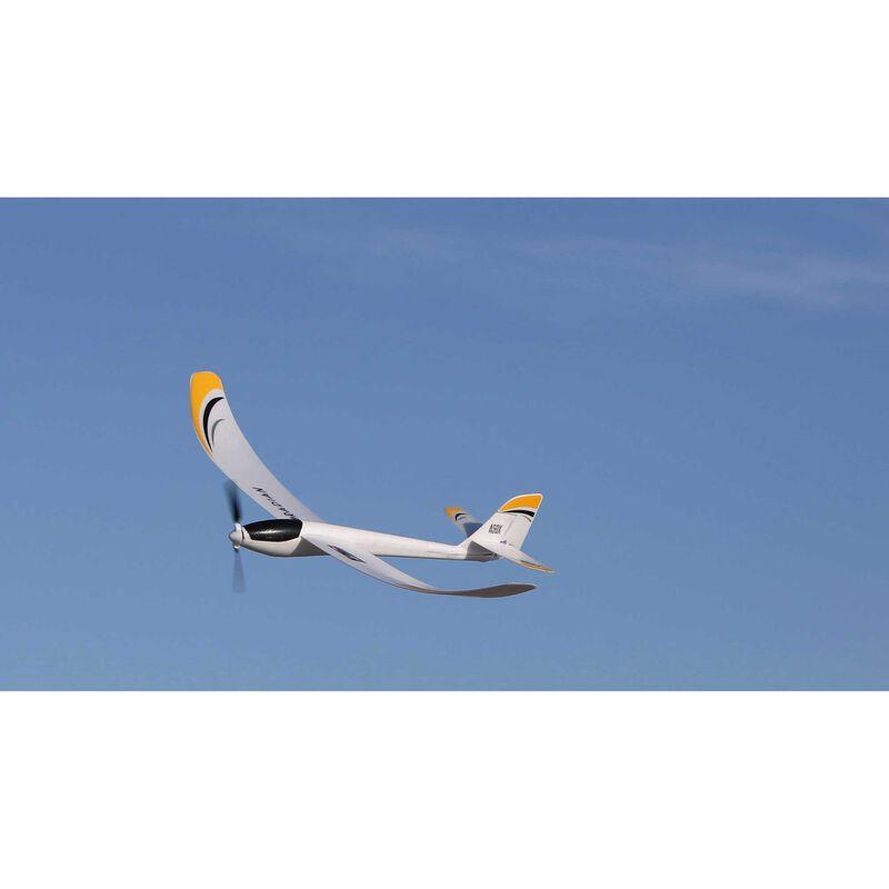 [Havada] E-flite UMX Radian BNF - Mavi gökyüzünde süzülüş, yandan görünüm