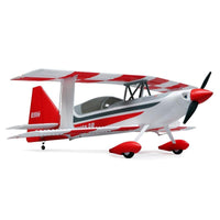 [Dış] E-Flite Ultimate 3D Smart BNF - Stüdyo profil görünümü, kırmızı-beyaz çift kanatlı akrobasi uçağı