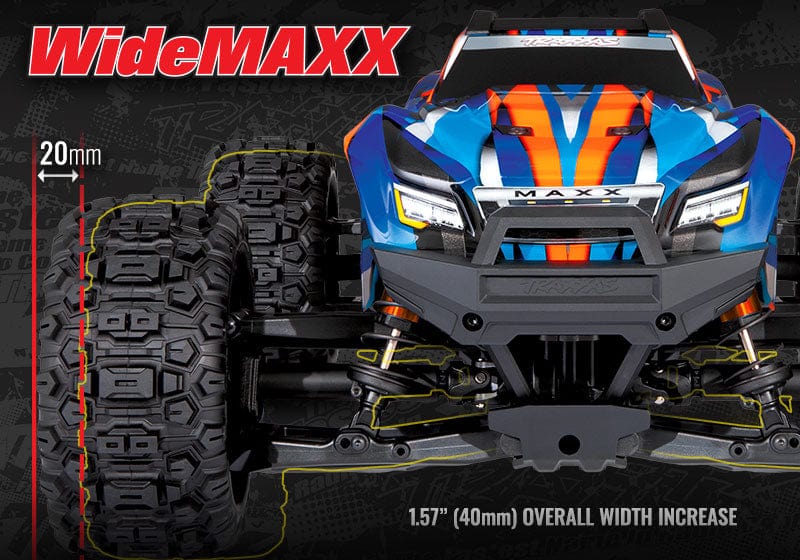 [Boyut] Traxxas Wide Maxx - WideMaxx geniş duruş 1.57 inç genişlik artışı