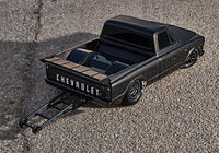[Action] Traxxas Drag Slash - siyah araç arkadan üstten, açık havada asfalt