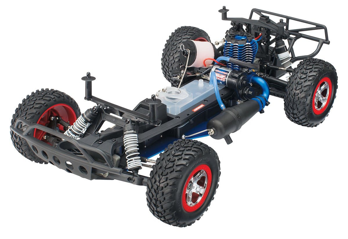 [Motor] Traxxas Nitro Slash - kaportasız şasi, nitro motor, yakıt deposu ve egzoz