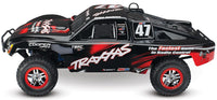 [Dış] Traxxas Slayer Pro - stüdyo çekimi tam araç yandan siyah kırmızı 47 numara