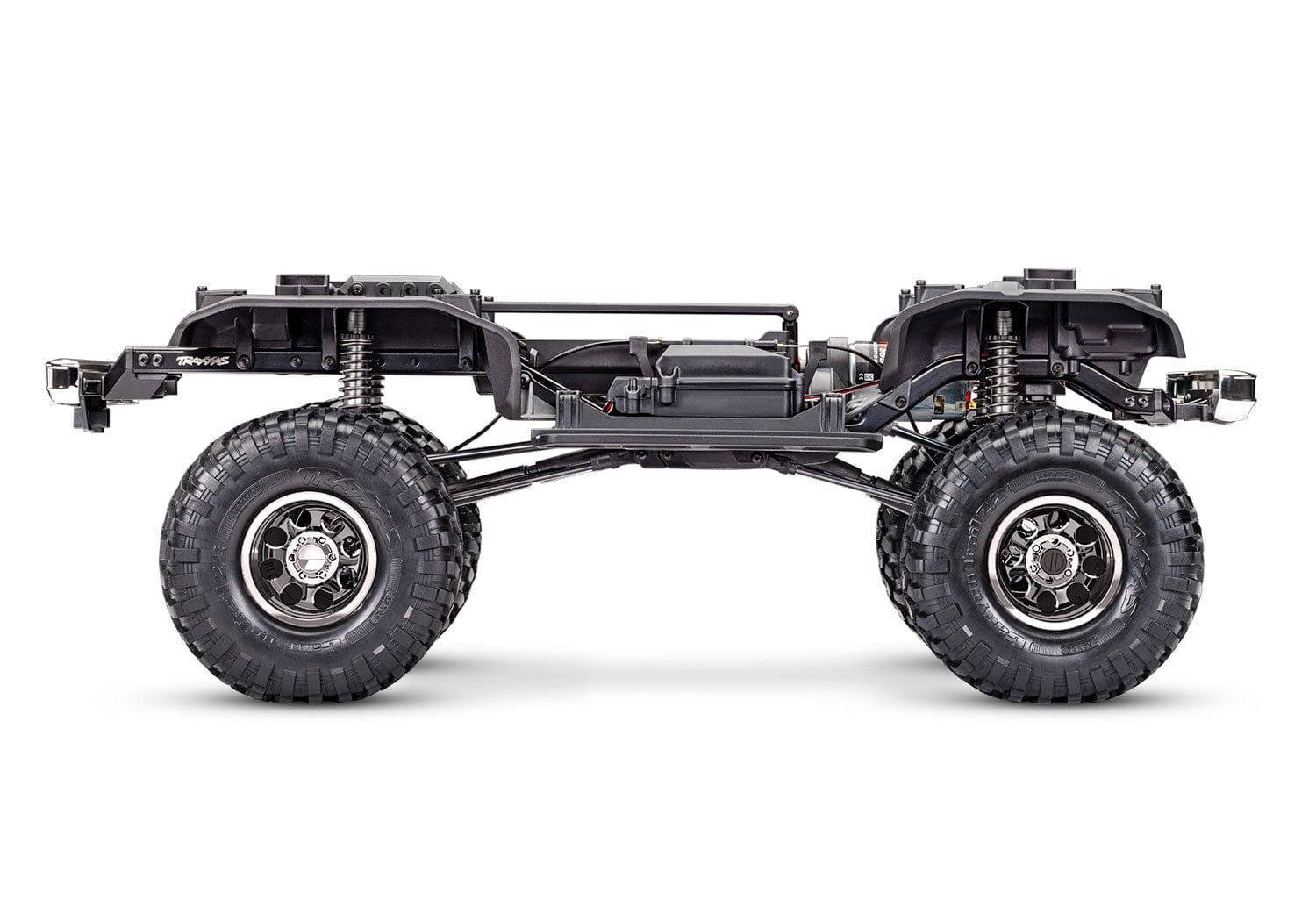 [Motor] Traxxas K10 Cheyenne - çıplak şasi yan profil, süspansiyon ve amortisör