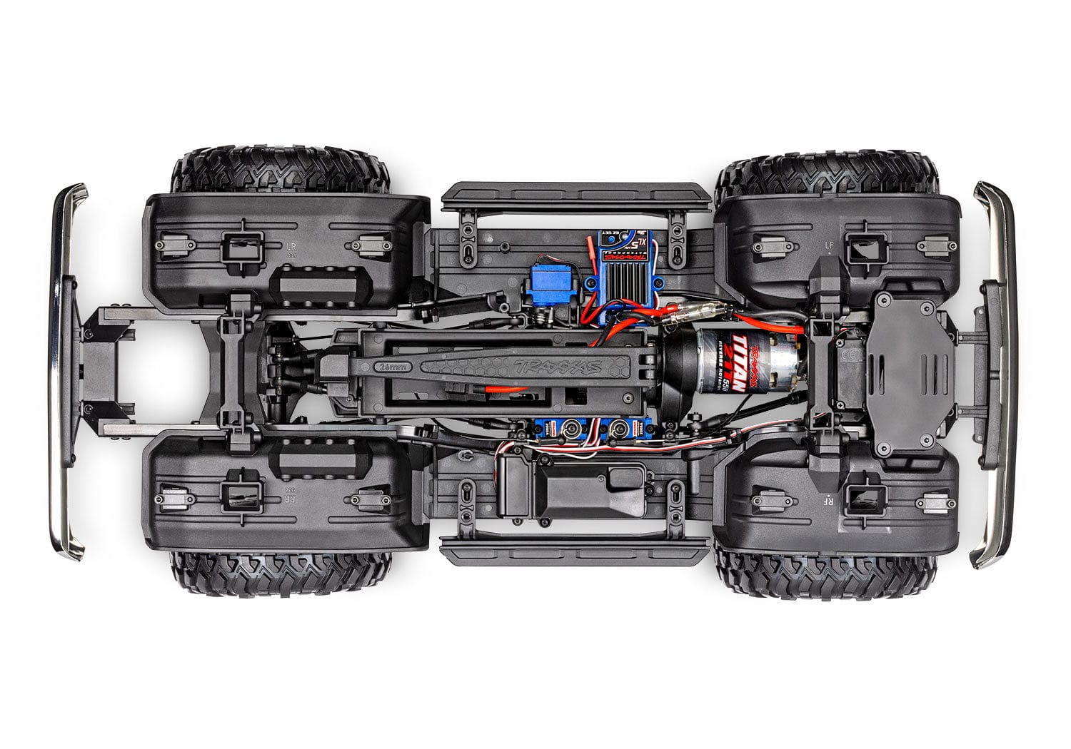 [Motor] Traxxas K10 Cheyenne - şasi alt görünümü, motor, ESC ve servo detayı